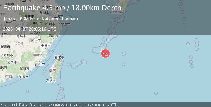 Map of RYUKYU ISLANDS, JAPAN