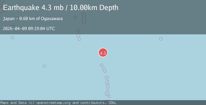 Map of VOLCANO ISLANDS, JAPAN REGION