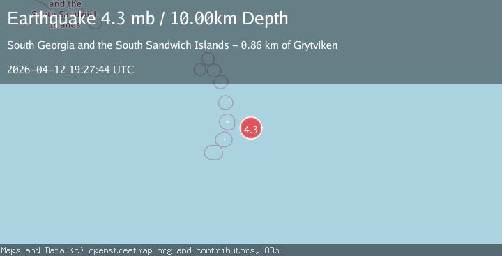 Map of SOUTH SANDWICH ISLANDS REGION