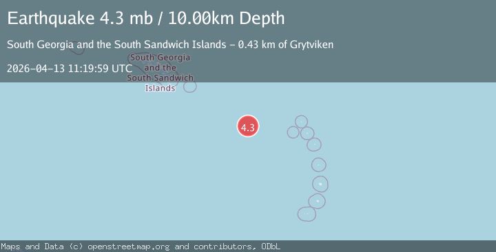 Map of SOUTH SANDWICH ISLANDS REGION