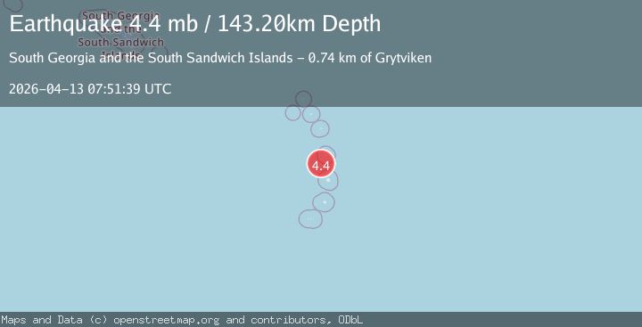 Map of SOUTH SANDWICH ISLANDS REGION