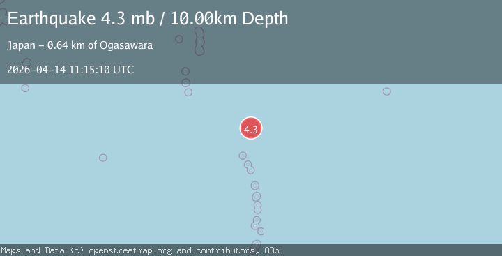 Map of VOLCANO ISLANDS, JAPAN REGION