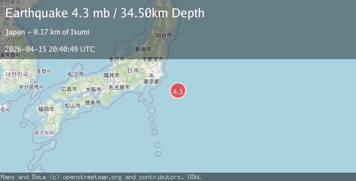 Map of OFF EAST COAST OF HONSHU, JAPAN