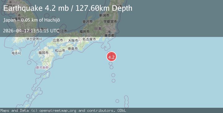 Map of IZU ISLANDS, JAPAN REGION