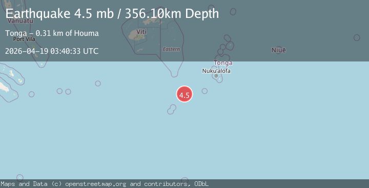 Map of SOUTH OF FIJI ISLANDS