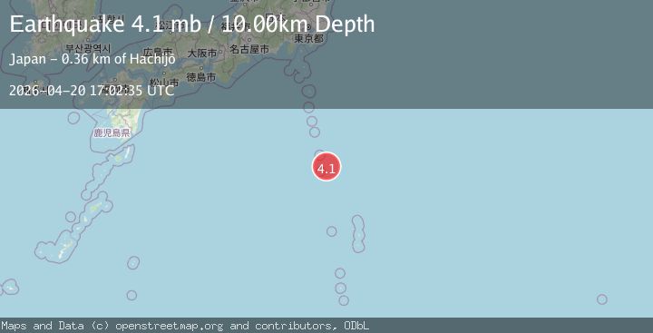 Map of IZU ISLANDS, JAPAN REGION