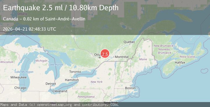 Map of ONTARIO-QUEBEC BORD REG., CANADA