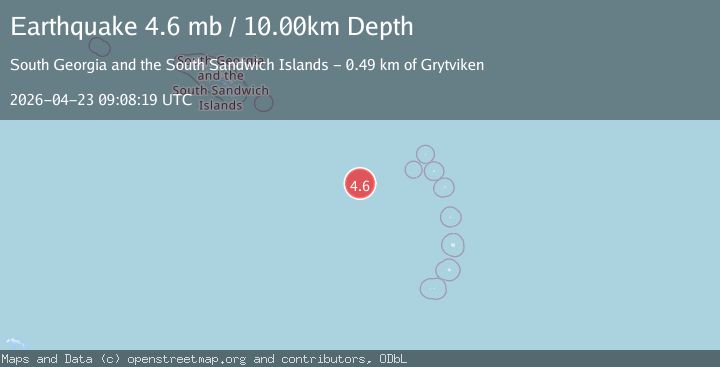 Map of SOUTH SANDWICH ISLANDS REGION