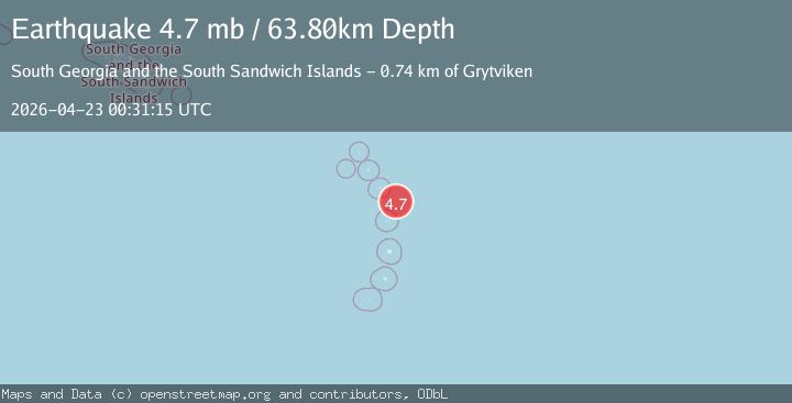 Map of SOUTH SANDWICH ISLANDS REGION