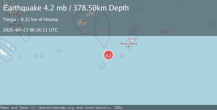Map of SOUTH OF FIJI ISLANDS