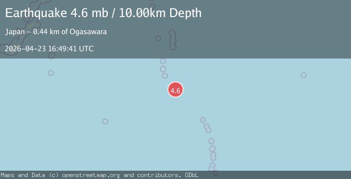 Map of VOLCANO ISLANDS, JAPAN REGION