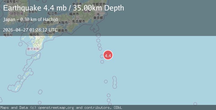 Map of IZU ISLANDS, JAPAN REGION