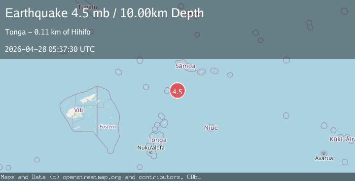 Map of SAMOA ISLANDS REGION