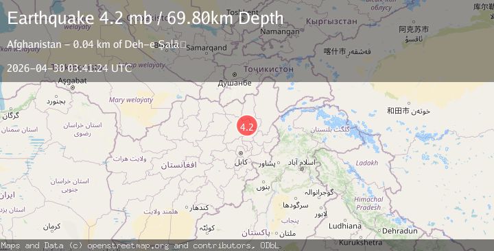Map of HINDU KUSH REGION, AFGHANISTAN