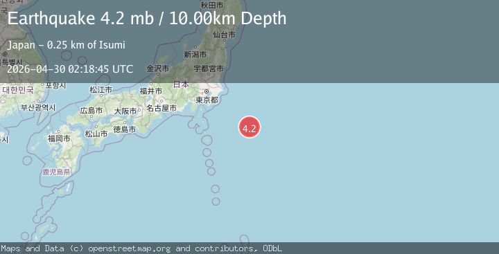 Map of OFF EAST COAST OF HONSHU, JAPAN