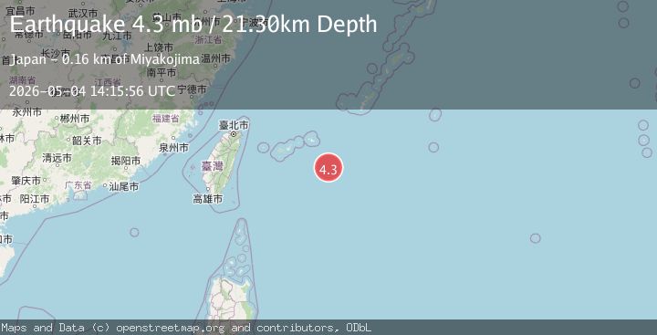 Map of SOUTHEAST OF RYUKYU ISLANDS