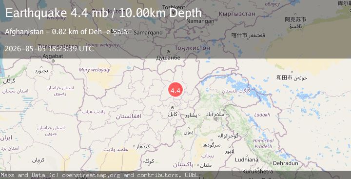 Map of HINDU KUSH REGION, AFGHANISTAN