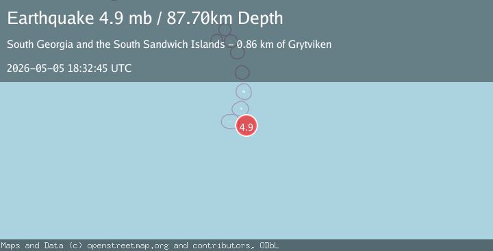 Map of SOUTH SANDWICH ISLANDS REGION