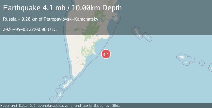 Map of OFF EAST COAST OF KAMCHATKA