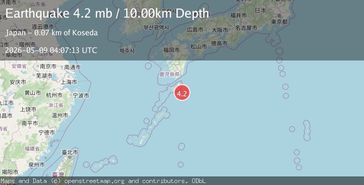 Map of KYUSHU, JAPAN
