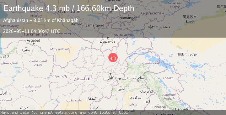 Map of HINDU KUSH REGION, AFGHANISTAN