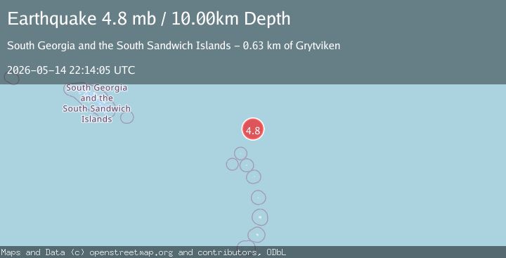 Map of SOUTH SANDWICH ISLANDS REGION