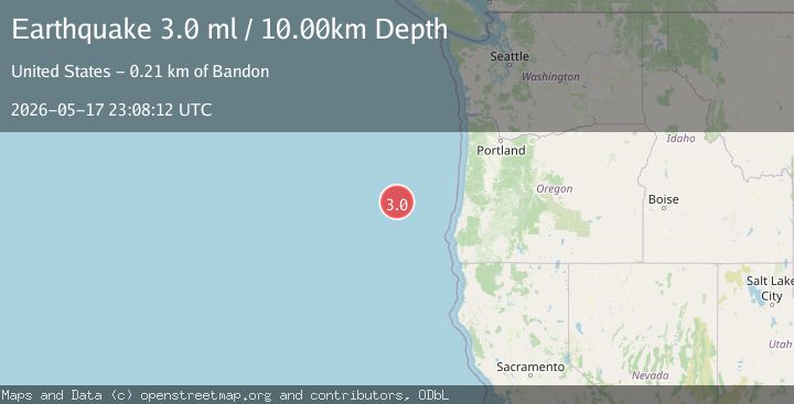 Map of OFF COAST OF OREGON
