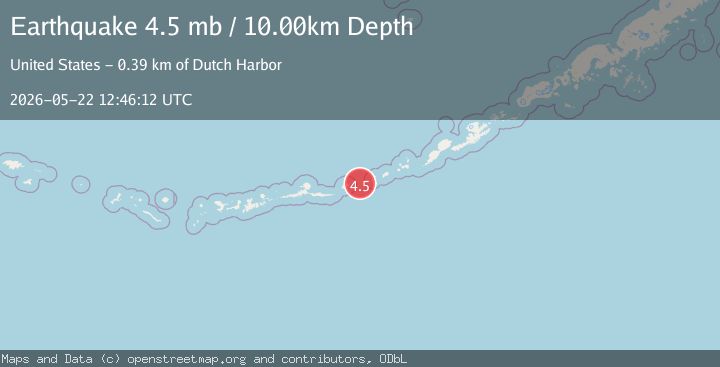 Map of FOX ISLANDS, ALEUTIAN ISLANDS