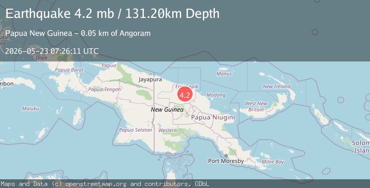 Map of NEW GUINEA, PAPUA NEW GUINEA