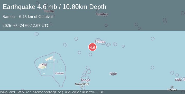 Map of SAMOA ISLANDS REGION