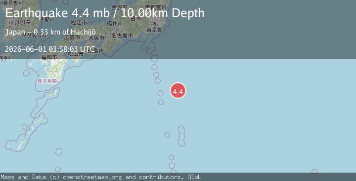 Map of IZU ISLANDS, JAPAN REGION