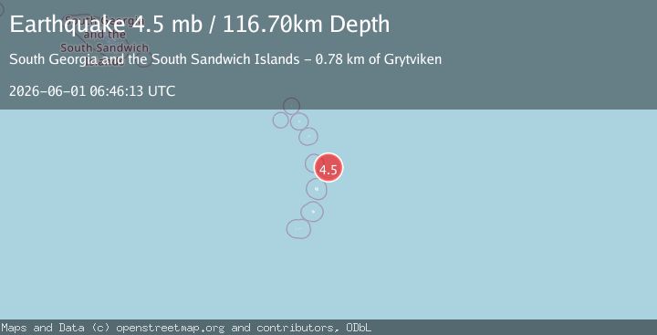 Map of SOUTH SANDWICH ISLANDS REGION