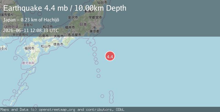 Map of IZU ISLANDS, JAPAN REGION