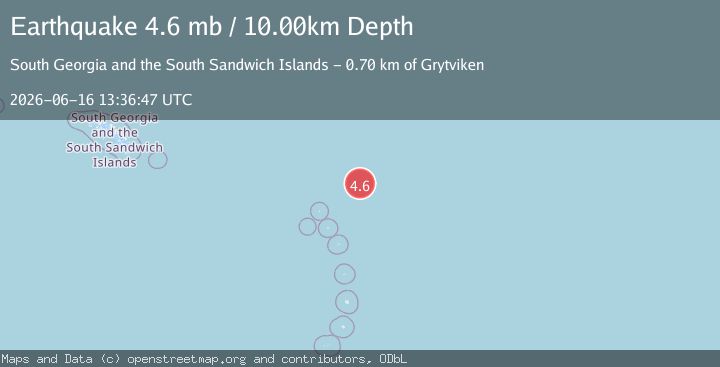 Map of SOUTH SANDWICH ISLANDS REGION