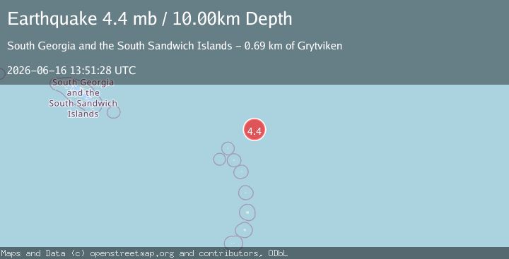 Map of SOUTH SANDWICH ISLANDS REGION