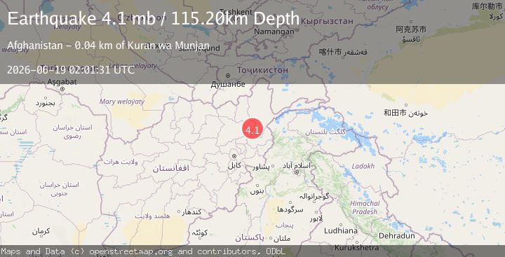 Map of HINDU KUSH REGION, AFGHANISTAN