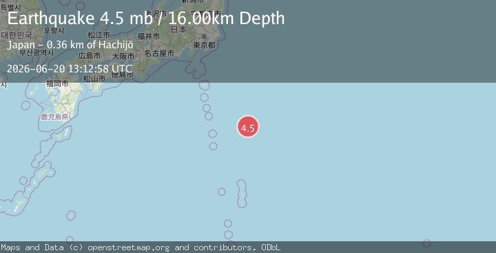 Map of IZU ISLANDS, JAPAN REGION