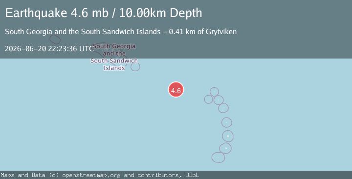 Map of SOUTH SANDWICH ISLANDS REGION