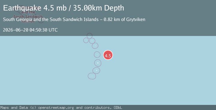Map of SOUTH SANDWICH ISLANDS REGION