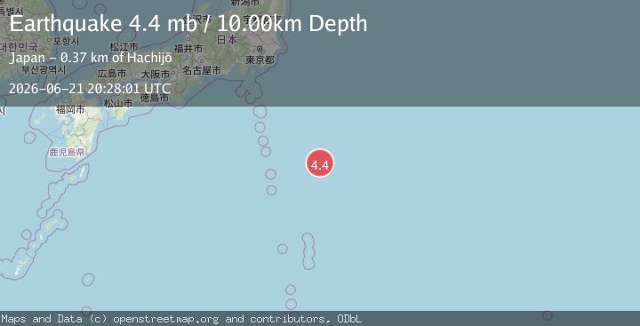 Map of IZU ISLANDS, JAPAN REGION