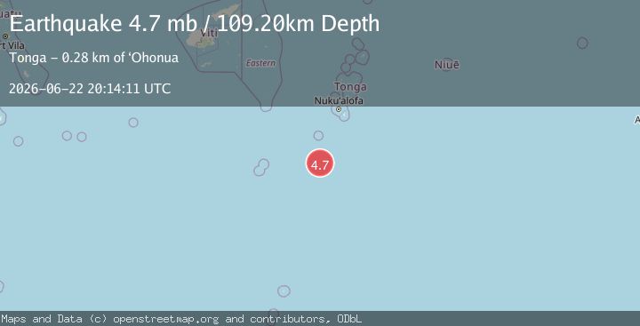 Map of SOUTH OF FIJI ISLANDS