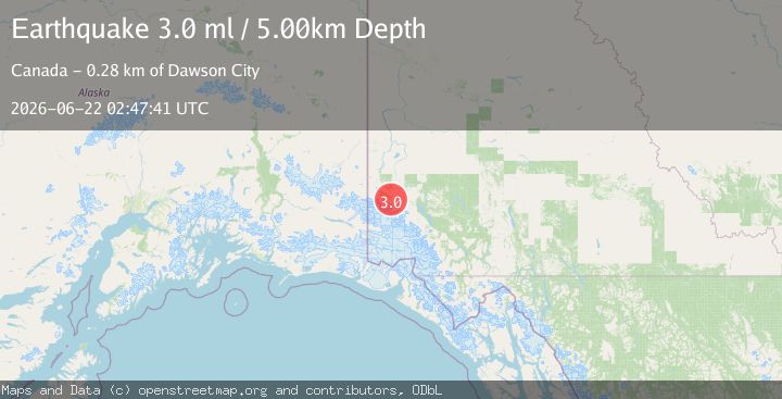 Map of SOUTHERN YUKON TERRITORY, CANADA
