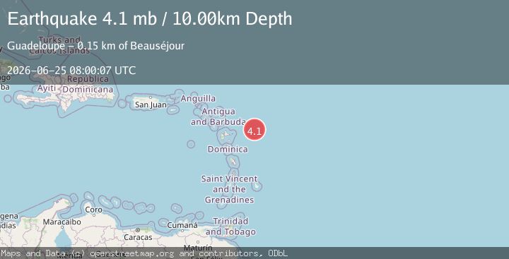 Map of EAST OF GUADELOUPE, LEEWARD ISL.