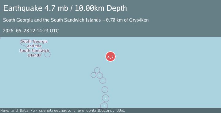Map of SOUTH SANDWICH ISLANDS REGION