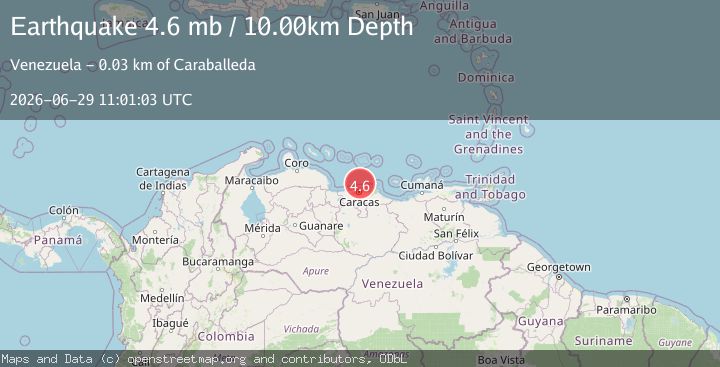 Map of OFFSHORE VARGAS, VENEZUELA