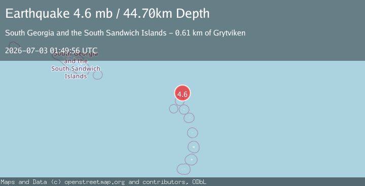 Map of SOUTH SANDWICH ISLANDS REGION