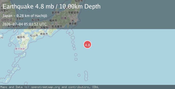 Map of IZU ISLANDS, JAPAN REGION