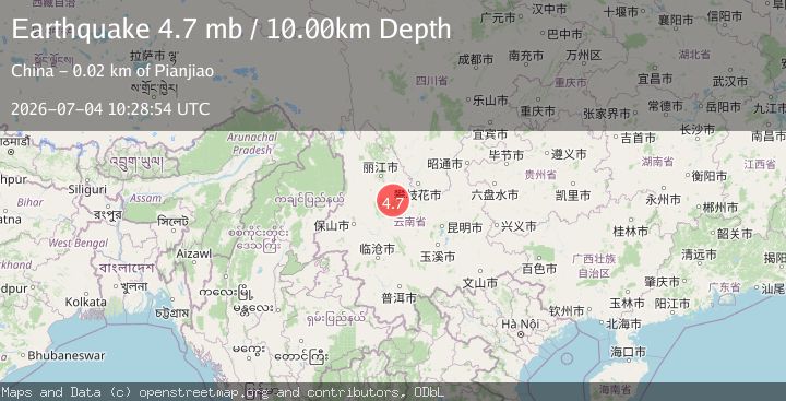 Map of YUNNAN, CHINA