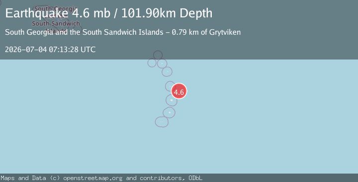 Map of SOUTH SANDWICH ISLANDS REGION