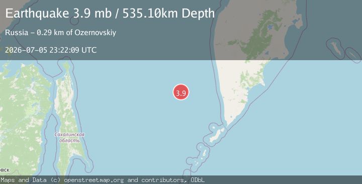 Map of NORTHWEST OF KURIL ISLANDS
